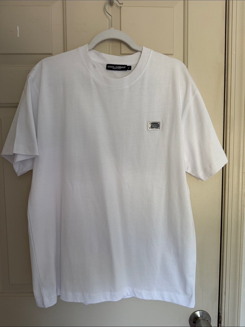 Dolce & Gabbana White Short Sleeve Logo Tee